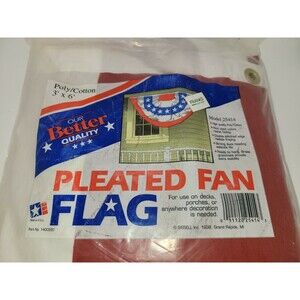 Bissell Outdoor Products Pleated Fan Flag Vintage NOS Model# 25414 3' x 6'